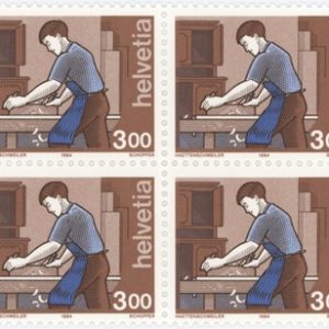 Timbres Bloc de quatre 1994 L'homme et son métier Menuisier Neuf