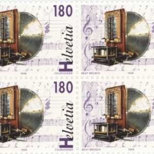 Timbres Bloc de quatre 1996 Boîtes à musique à disque Neuf