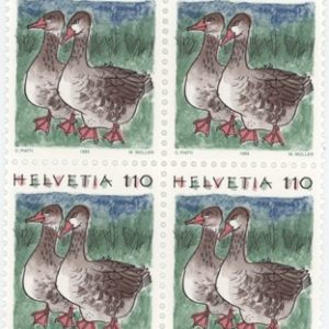 Timbres Bloc de quatre 1995 Animaux Oies Neuf