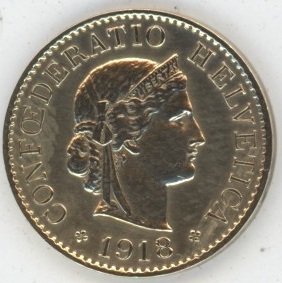 5 Centimes 1918 Laiton (ss+)