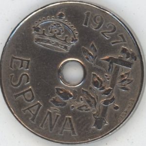 Espagne 25 Centimos 1927 Alphonse XIII (ss)
