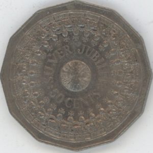 Australie 50 Cents 1977 Elisabeth II Jubilé d'argent (ss-vz)