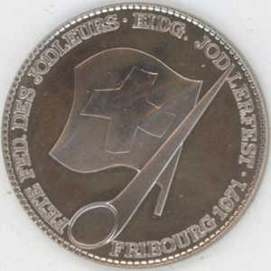 Médaille Fête Fed. des Jodleurs Fribourg 1971 (unz) en argent