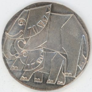 Médaille WWF Suisse 1970 Éléphant (unz) en argent 999