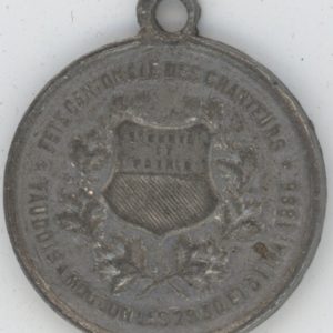 Médaille Fête Cantonale des Chanteurs Vaudois à Moudon 1886 (ss)