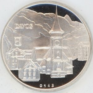Médaille Graübunden Davos (vz-unz) en argent 999