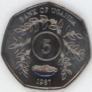 Uganda 5 Schilling 1987 (vz-unz)