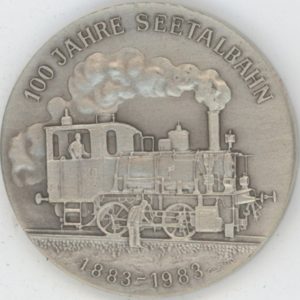 Médaille 100 Jahre Seetalbahn 1883-1983 (vz-unz) en argent