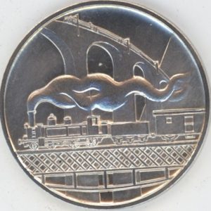 Médaille 125 Ans Chemins de Fer Suisse 1972 (vz) en argent