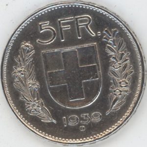 5 Francs 1939 (ss)