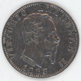 Italie 20 Centesimi 1863 MBN Vittorio Emanuele II (ss) en argent