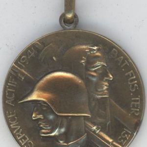 Médaille Militaire Service Actif 1941 BAT. FUS. TER. 133