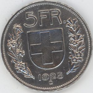 5 Francs 1925 (ss+)