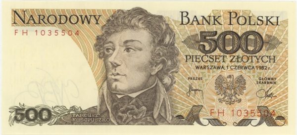 Pologne 500 Zlotych 1982 Neuf