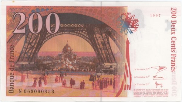 France 200 Francs 1997 Eiffel – Image 2