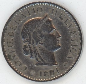 5 Centimes 1891 (ss)