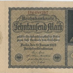Germany Reichsbanknote 10 000 Mark 1922 petit format