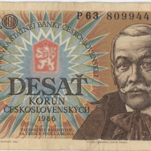 Tchécoslovaquie 10 Korun 1986