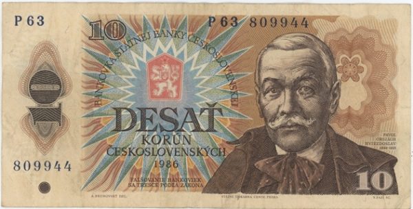 Tchécoslovaquie 10 Korun 1986