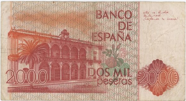 Espagne 2000 Pesetas 1980 – Image 2
