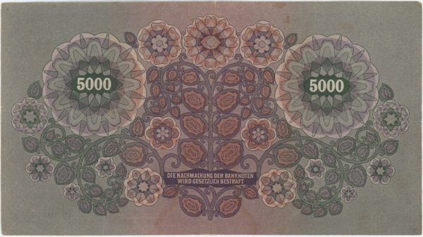 Autriche Banque Austro-Hongroise 5000 Kronen 1922 – Image 2