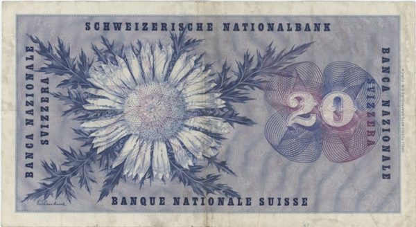 20 Francs 1958 Général Dufour – Image 2