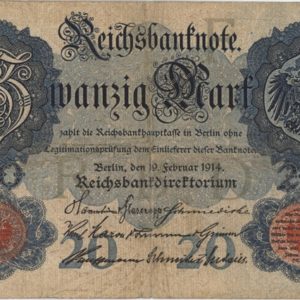 Germany Reichsbanknote 20 Mark 1914