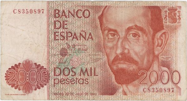 Espagne 2000 Pesetas 1980