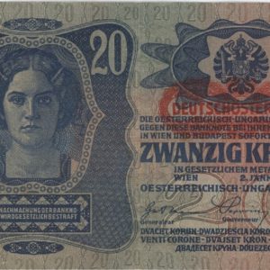 Autriche Banque Austro-Hongroise 20 Kronen 1913