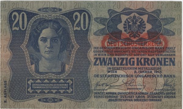 Autriche Banque Austro-Hongroise 20 Kronen 1913