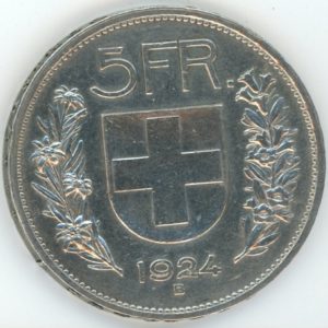 5 Francs 1924 (ss)