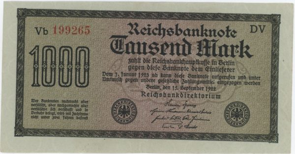 Germany Reichsbanknote 1000 Mark 1922