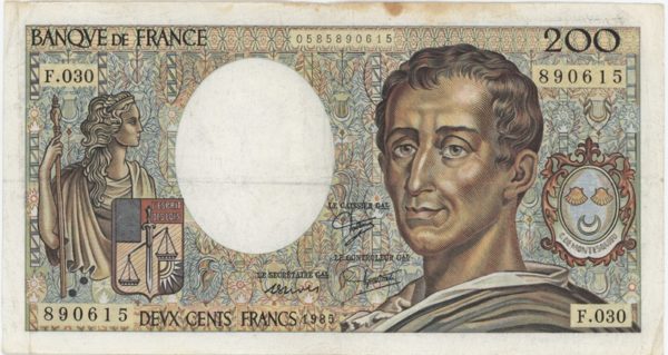 France 200 Francs 1985 Montesquieu