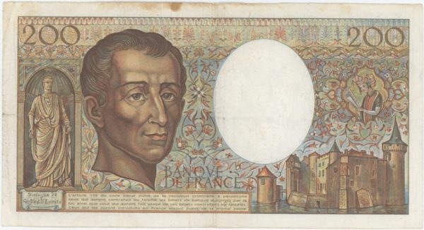 France 200 Francs 1985 Montesquieu – Image 2