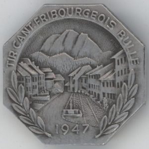 Médaille de Tir Cant. Fribourgeois Bulle 1947 (vz-unz)