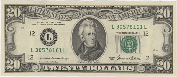 USA 20 Dollars 1985