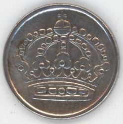 Suède 10 Öre 1958 TS Gustaf VI (ss-vz) en argent