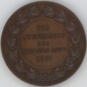 Médaille de Tir France St-Etienne Loire Tir Stéphanois 1867 (vz)