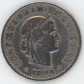 5 Centimes 1894 (s-ss)