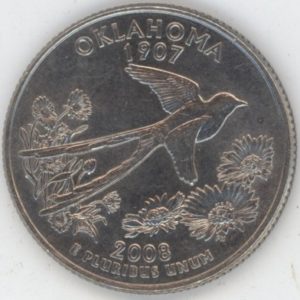USA Quarter Dollar 2008 D Oklahoma (vz)