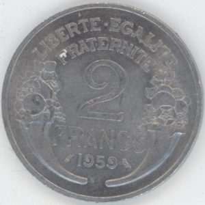France 2 Francs 1959 Morlon (vz)
