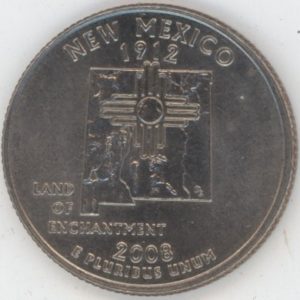 USA Quarter Dollar 2008 D Nouveau Mexique (vz)