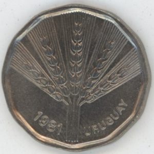 Uruguay 2 Nuevos Pesos 1981 F.A.O. (vz)