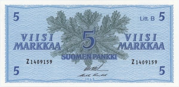 Finlande 5 Markkaa 1963 Neuf