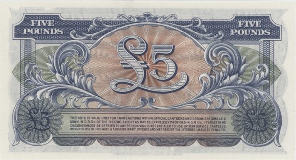 Grande-Bretagne 5 Pound 1948 (British Armed Forces) Neuf – Image 2