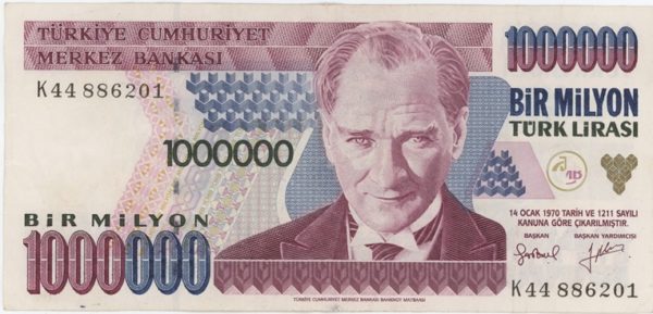 Turquie 1000000 Lirasi ND (1995-96)