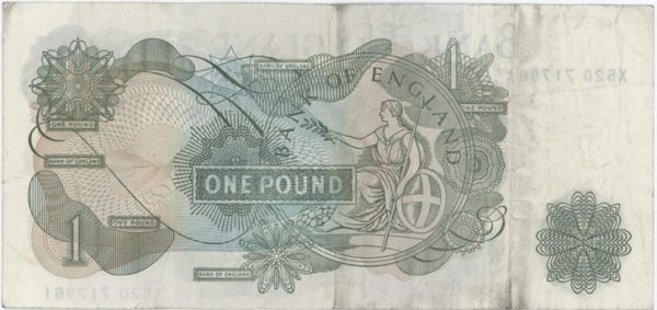 Grande-Bretagne 1 Pound ND (1960-78) – Image 2