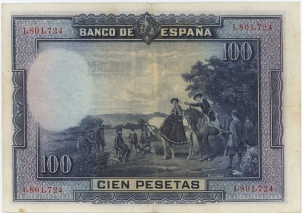 Espagne 100 Pesetas 1928 – Image 2