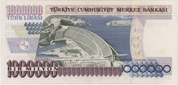 Turquie 1000000 Lirasi ND (1995-96) – Image 2