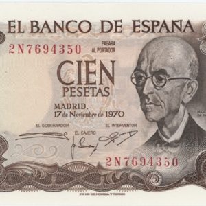 Espagne 100 Pesetas 1970 Neuf